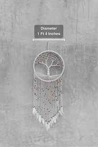 Macramé Fleur Tenture Murale Grande Qualité Boho Chic Art Déco pour Salon Élégant Bois Artisanat Décoration de La Maison - Product Image 4