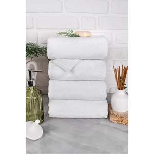 Luxury <b>White</b> Cotton Bath <b>Towel</b> 70x140 Classic Size Thick Absorbent 600 GSM-Embroidered Logo Hotels Beach Travel Gifts Turkey - Product Image 4
