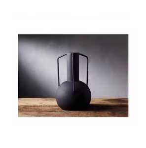 Jarrones de flores de Metal hechos a mano con acabado negro de diseño de lujo de alta calidad para decoración de boda decoración del hogar centro de mesa - Product Image 4