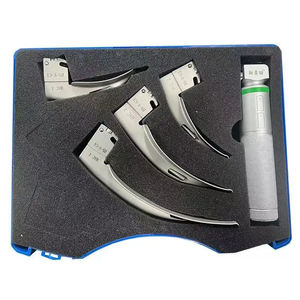 ชุดเครื่องมือทันตกรรมสำหรับสัตวแพทย์แบบมีไฟ LED เครื่องมือสำหรับดมสำหรับใส่ท่อช่วยหายใจฉุกเฉินพร้อมใบมีดแมคอินทอช5ตัวและ4มิลเลอร์วัสดุเหล็ก - Product Image 3