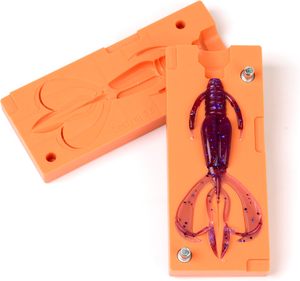 Op maat gemaakte aluminium multi-cavity mallen voor zachte en harde kunststof aas, jig en jigvormen, Japanse injectievormen voor zacht inktvis-aas, 12cm fabricagevorm - Product Image 1