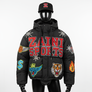 Veste matelassée pour femmes Manteau d'hiver en tissu polyester de qualité supérieure 360GSM Veste matelassée avec motif brodé et logo personnalisé pour femmes - Product Image 1