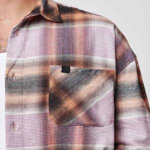 Exclusiva camisa de franela de moda para hombre 100% algodón de manga larga Casual superventas precio barato calidad orientada a la exportación - Product Image 6