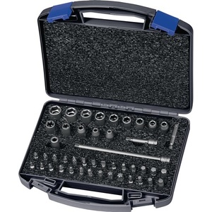 Juego de llaves de vaso 700 KS 46 OL de 46 piezas, 1/4''-6-puntas/E/Plano/PH/PZD/i6-puntas/T/XZN ASW - Product Image 1