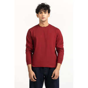 Camiseta Deportiva de Algodón/Bambú de Corte Regular, Holgada, con Estampado Sólido, Talla Grande, Modelo MN-TS-WS25-033 - Product Image 1