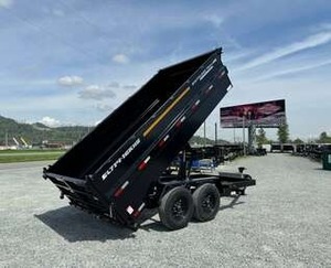 Remorques à benne basculante latérale de haute qualité 7x14 avec une capacité de 17 000 lb pour les exploitations agricoles, composants essentiels du moteur et de l'engrenage inclus - Product Image 6