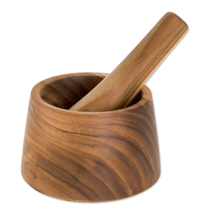 Mortero y Maja de madera hechos a mano, artesanías nuevas, triturador de madera de alta calidad, juego de mortero, precio más bajo - Product Image 3