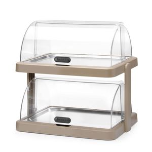 UNIQ Roll-Top Duo Cooling Display Freezer by HENDI 480x355x480mm Rectangular Double Beige by Robert Bronwasser - Product Image 1