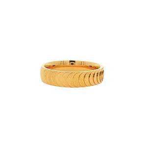 (Price is Labor Cost Only) 18K 22K 24K <b>Pure</b> Real Yellow Gold Women's Wedding Engagement Ring 0.5cm Slim Band Design - Product Image 2