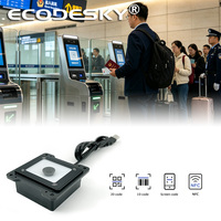 Lector de Códigos QR Integrado Ecodesky EMT6652SRF, Módulo de Escaneo de Códigos de Barras RFID NFC 1D/2D para Kiosco