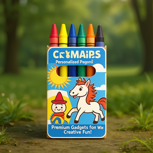 Set di 6 Pastelli a Cera Personalizzati Pegasus, Gadget Premium per Divertimento Creativo! - Product Image 3