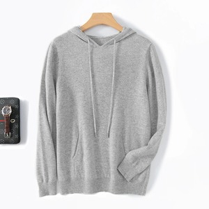Sudadera CON CAPUCHA DE Cachemira con cuello nuevo de Lana para hombre, suéter grueso cálido de color sólido de gama alta, suéter informal de negocios de manga larga - Product Image 6