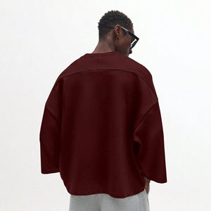 เสื้อสเวตเชิ้ตถักแบบไหล่ตก น้ำหนัก 420 แกรม ผลิตโดยผู้ผลิตเสื้อผ้าแบบขายส่ง รับทำโลโก้ เสื้อสเวตเชิ้ตโอเวอร์ไซส์เนื้อหนา ไหล่ตก - Product Image 2