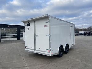 New Enclose <b>Trailer</b> 8.5x16 11.4K Aluminum Enclosed <b>Cargo</b> <b>Trailer</b> with White Out Package 2001-3000kg Payload Pewter for Sale - Product Image 4