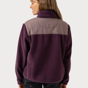 Nueva moda de las mujeres deportes Sherpa chaqueta polar con capucha de las mujeres ligero cremallera completa suave polar chaqueta de lana - Product Image 2