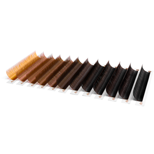 Extensions de cils de haute qualité brun foncé, plateaux d'extensions de cils de couleur naturelle, cils en cachemire, look quotidien, fournisseur de produits pour les cils - Product Image 5