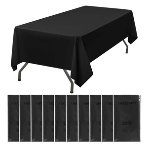 Venta al por mayor 54x108 pulgadas falda barata par <span class=keywords><strong>Mesa</strong></span> desechable <span class=keywords><strong>de</strong></span> plástico manteles <span class=keywords><strong>de</strong></span> fiesta Color sólido cumpleaños postre mantel cubierta - Product Image 2