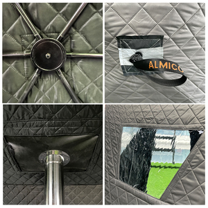 ALMIC TA Lightweight Stainless Steel Outdoor Sauna Tent Wood <b>Stove</b> Freestanding Modern Design Gray Orange Durable Germany 20kg - Product Image 5
