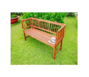 Bancos de Patio de madera maciza de Color Natural modernos y elegantes, muebles Nghia Son que mejoran tu espacio al aire libre, diseño elegante hecho en Vietnam - Product Image 1