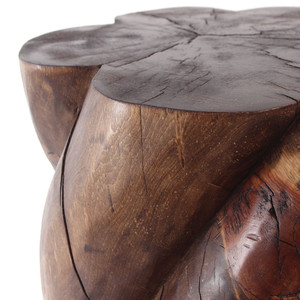 Mesa auxiliar de cuerda hecha de madera maciza de teca de alta calidad con color marrón oscuro para interior o exterior - Product Image 4