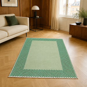 Netline Home Homestead Geometry Muted Green <b>Washable</b> <b>Rug</b> - Product Image 6