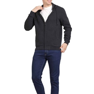 Sweat à capuche zippé basique pour homme, avec fermeture éclair intégrale sur le devant, capuche réglable, coupe décontractée, idéal pour les tenues décontractées et le quotidien. - Product Image 1