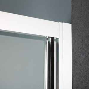 Porte de douche en verre transparent de 110 cm, accessoire de salle de bain haut de gamme - Product Image 6