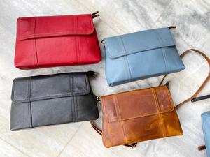 Sac à bandoulière en cuir uni pour femmes, sacs à main élégants pour femmes - Product Image 4