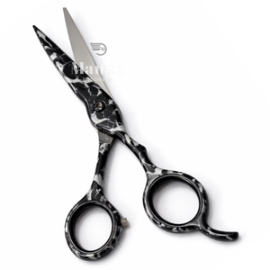 Ciseaux de coiffure professionnels en acier inoxydable à lame affûtée en marbre noir pour salon et barbier - Product Image 2