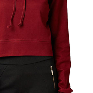 เสื้อฮู้ดคอตตอนโอเวอร์ไซส์ของผู้หญิงเสื้อสเวตเตอร์แบบสวมหัวมีซิปเสื้อครอปไซส์พิเศษออกแบบโลโก้ได้ตามต้องการ - Product Image 4