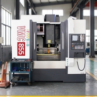 Centre d'usinage vertical CNC VMC855 à conception structurelle haute rigidité, fraiseuse robuste