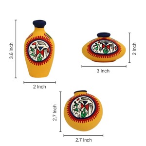 แจกันวอร์ลี่ดินเผาวาดด้วยมือเหมาะสำหรับการจัดแสดงหรือการจัดดอกไม้สำหรับการจัดหาทั่วโลกจากอินเดีย - Product Image 3