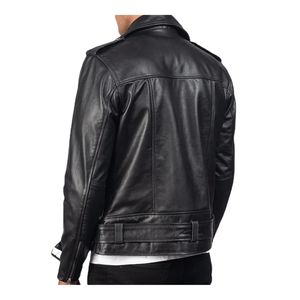 Chaqueta de Invierno Original de Cuero Genuino Ecológico para Hombre, Cuello Alto, Impermeable, Resistente al Viento, OEM de Alta Calidad, Personalizable - Product Image 2