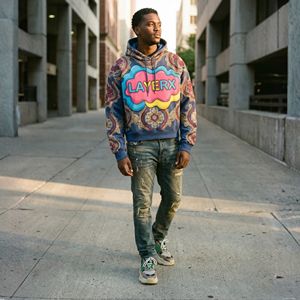 Sudadera con Capucha para Hombre de Alta Calidad, 100% Algodón, Bordado 3D Pesado, 300gsm, para Pedrería, Corte Regular, OEM - Product Image 5