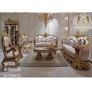 Royal Rich Look Maharaja ensemble de canapé de salon de Style français ensemble de canapé de luxe sculpté à la main pour salon - Product Image 1