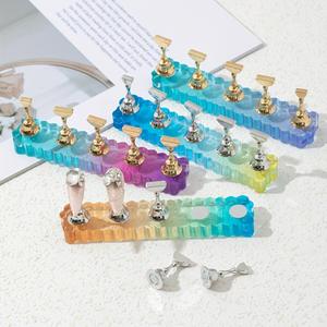 Press on Nail Display Stand 5pcs <b>Magnetic</b> Resin Rectangular <b>Holder</b> for Practice & Showcase - Product Image 2