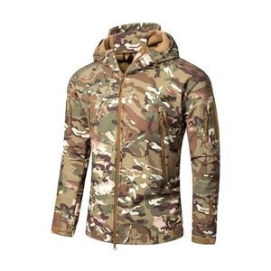 Chaqueta de Invierno para Hombre, Acolchada, con Capucha, Estilo Camuflaje, Media Cremallera, para Caza, Color Camuflaje Bosque Oscuro - Product Image 3