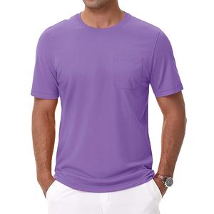 Cotton Crew Neck <b>Shirt</b> Men's Casual T-<b>shirt</b> with Chest Pocket <b>Moisture</b> <b>Wicking</b> Short Sleeve <b>Shirt</b> Soft Daily Top - Product Image 1