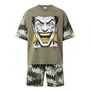 <b>Men's</b> <b>Muscle</b> Fit Set Enhancing Short Sleeve <b>T</b>-<b>Shirt</b> and Athletic Cut Shorts Bodybuilding and Fitness Motivation Gear Black - Product Image 1