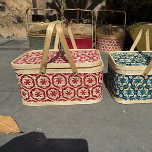 Luxury Artisanal Bamboo Woven Tray <b>Box</b> Natural Sustainable <b>Gift</b> Carrier for Celebrations and Home Decor Accessories - Product Image 1