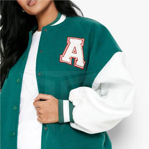 Haute qualité femmes Letterman veste le plus populaire solide coton Polyester tricoté support respirant hiver en vrac quantité privé - Product Image 4