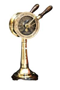 H.M.A Artesanía Elegante Telégrafo de latón Diseño Art Deco para Oficina marítima náutica o decoración del hogar para Diwali - Product Image 4