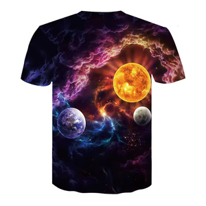 Precio bajo Alta calidad O-cuello Poliéster Algodón Diseño personalizado Hombres Camisetas de sublimación baratas - Product Image 6