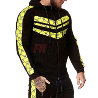 Survêtements d'hiver pour hommes, personnalisables OEM, en polyester, séchage rapide, coupe-vent, respirants, avec pull et pantalon évasé