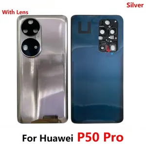 NOUVEAU Pour <span class=keywords><strong>Huawei</strong></span> P50 <span class=keywords><strong>Pro</strong></span> Couvercle de batterie arrière Boîtier en verre Porte arrière avec cadre Objectif de caméra de remplacement LOGO avec adhésif - Product Image 6