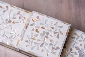 Plateau de service en bois de haute qualité avec incrustation de nacre pour le Ramadan, sûr pour les plats et les assiettes de l'Aïd - Product Image 6