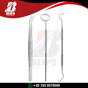 Kit de 3 Piezas para Examen Dental, Kit Básico de Higiene con Pinzas, Espejo y Explorador, Herramientas de Limpieza - Product Image 2