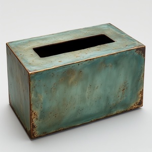 Boîte à mouchoirs en métal multifonctionnelle classique pour les intérieurs de la maison, offrant un design intemporel, une construction durable et un style moderne et simple - Product Image 4