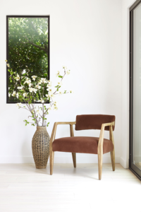 Silla de Comedor Moderna de Madera con Respaldo y Asiento Redondos Tapizados - Product Image 6