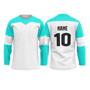 Vêtements de sport en polyester avec logo brodé, impression par sublimation, maillot de hockey sur glace, uniforme, séchage rapide - Product Image 4